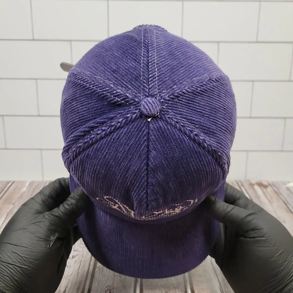 Vintage Alaska Corduroy Hat Purple Script Sportcap Strapback Cap USA
